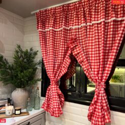 Red - Picnic Curtain